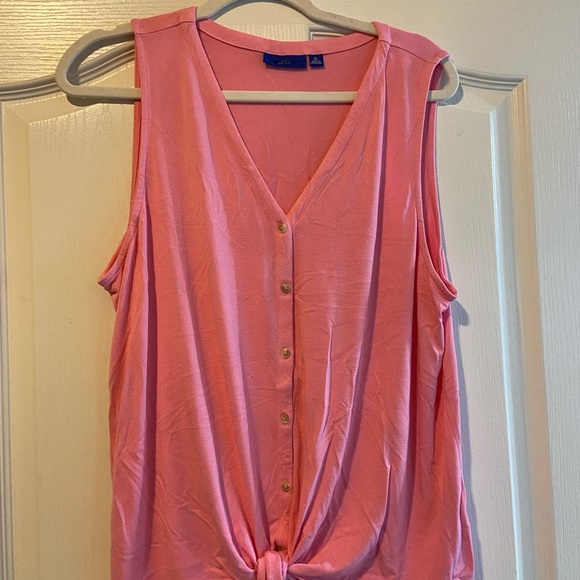 Apt. 9 Tops - Apt. 9 Pink V-Neck Sleeveless Top with tie